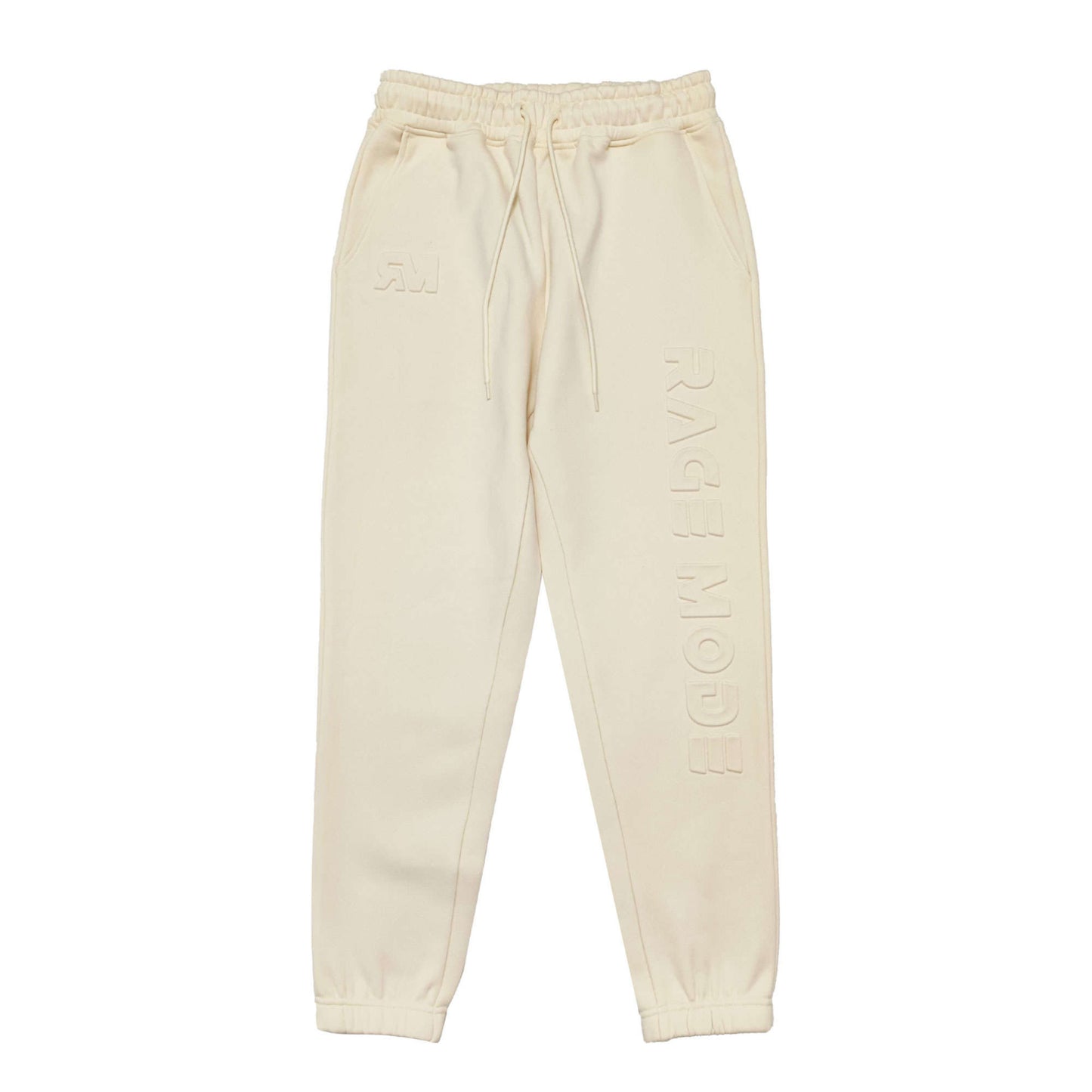 Embossed beige sweatpants